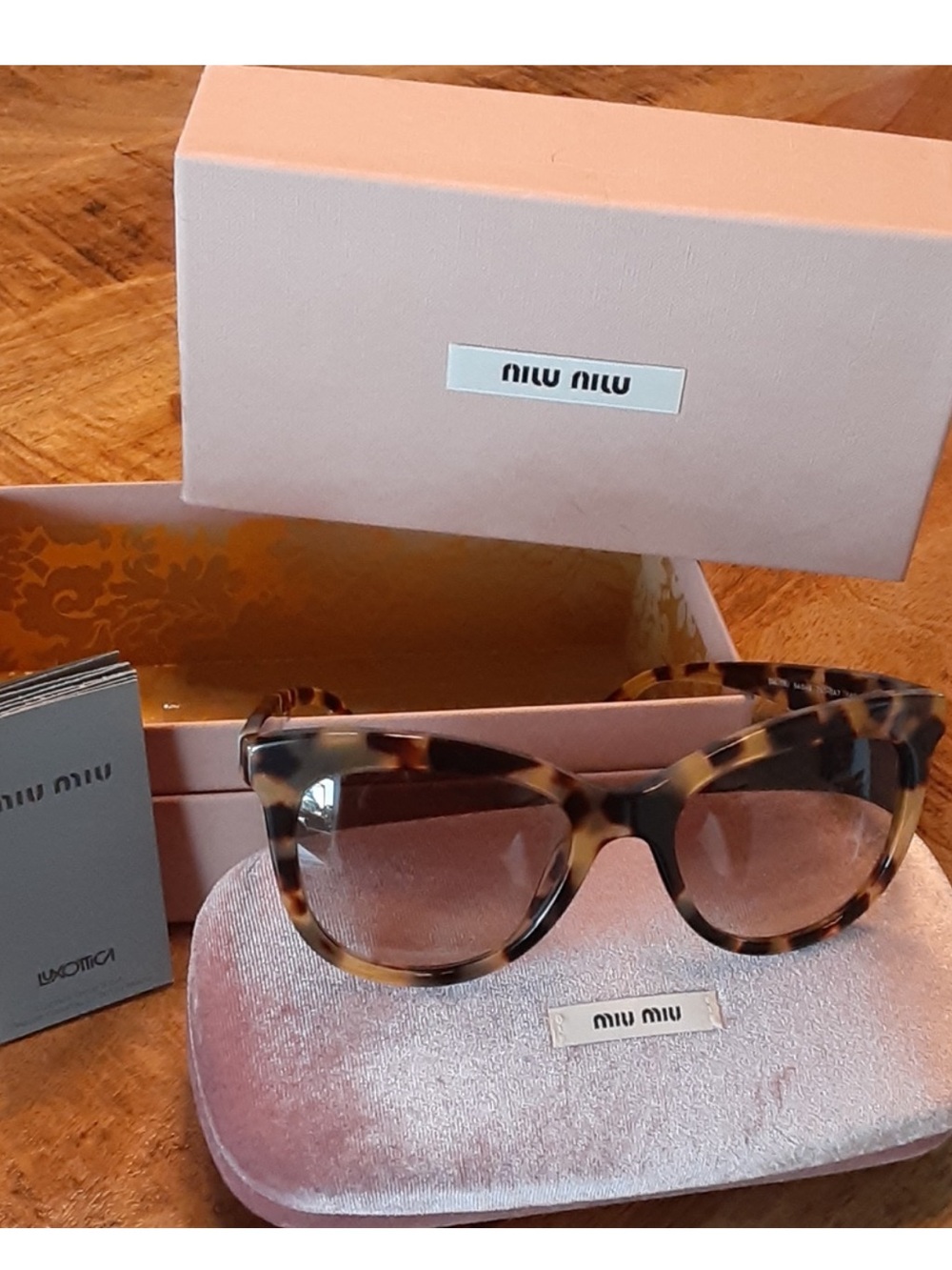 Miu Miu Tortoiseshell Gradient Lens Sunglasses